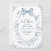 Invitation Bow bleu vintage Dusty (Devant)
