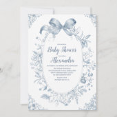 Invitation Bow bleu vintage Dusty (Devant)