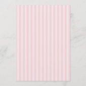 Invitation Bow Bridal Shower Pink Stripes Pattern Coquette (Dos)