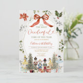 Invitation Bow C'est le moment le plus intéressant Noël anniv (Debout devant)