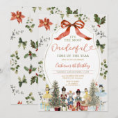 Invitation Bow C'est le moment le plus intéressant Noël anniv (Devant / Derrière)