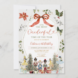 Invitation Bow C'est le moment le plus intéressant Noël anniv