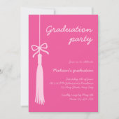 Invitation Bow Chic Pink Grad Photo 2025 Graduation (Devant)