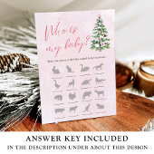 Invitation Bow Christmas Tree Baby shower Qui Est Mon Jeu De 