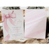 Invitation Bow Coquette Baby shower fille
