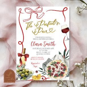 Invitation Bow Coquette Paire Parfaite Italian Enterrement de