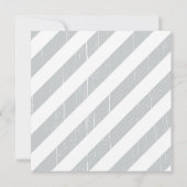 Invitation Bow Cravate bleu marine Baby shower Gris Gris  #2 (Dos)