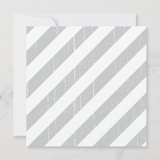 Invitation Bow Cravate Bleu Marine Baby shower Gris rayures (Dos)