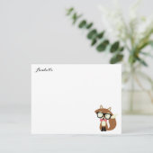 Invitation Bow Cravate et lunettes Hipster Fox Merci Notes (Debout devant)