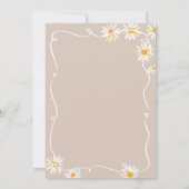 Invitation Bow Daisy Flowers n'est-elle pas un anniversaire m (Dos)