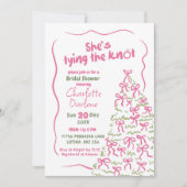 Invitation Bow de l'arbre d'hiver Attache la Fête des mariées (Devant)