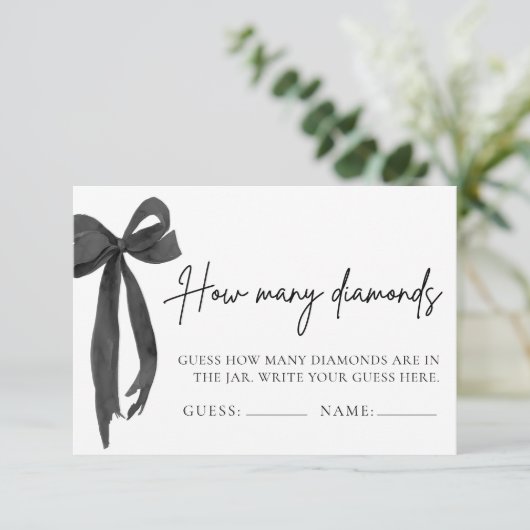 Invitation Bow Devine Combien De Diamonds Fête des mariées Je (Debout devant)