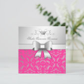 Invitation Bow Divin 311-Argent| Chaud rose 16 (Debout devant)