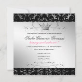Invitation Bow Divin 311-Argent| Noir Sweet 16 (Dos)