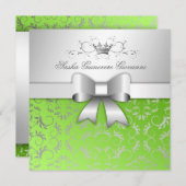 Invitation Bow Divin 311-Argent| Sucre à la citron vert 16 (Devant / Derrière)