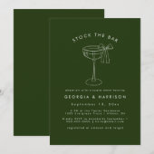Invitation Bow Drink Stock The Bar Couples ShowInvitation (Devant / Derrière)