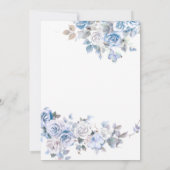 Invitation Bow Dusty Floral Crest Sweet Baby Baby shower garç (Dos)