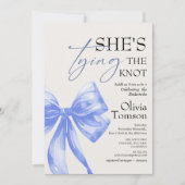 Invitation Bow Elle Attache le Nœud Réception de Mariage (Devant)