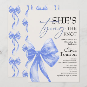 Invitation Bow Elle Attache le Nœud Réception de Mariage