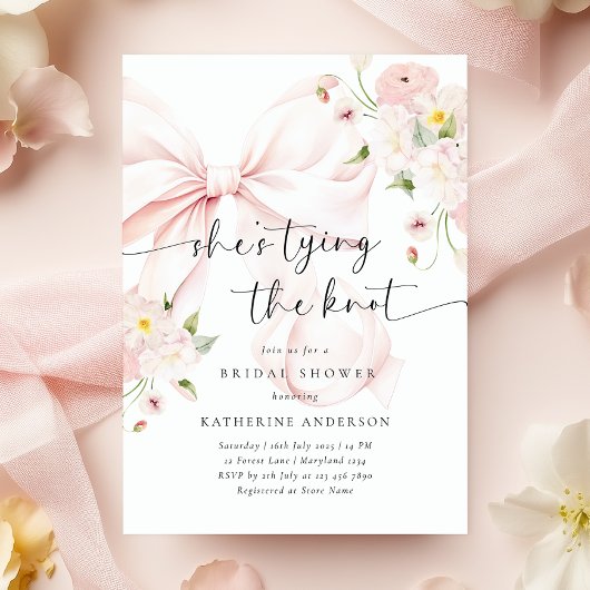 Invitation Bow Elle Tie La Fête des mariées Du Noeud