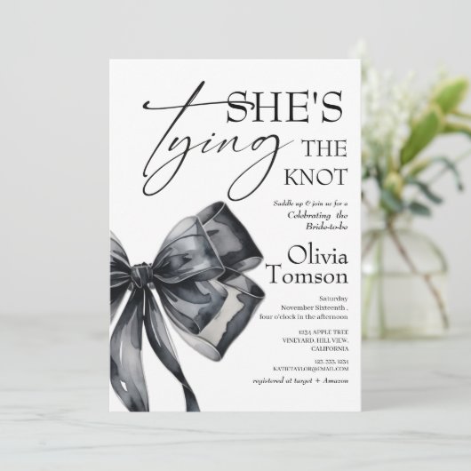 Invitation Bow Fête de Mariage de la Mariée (Debout devant)