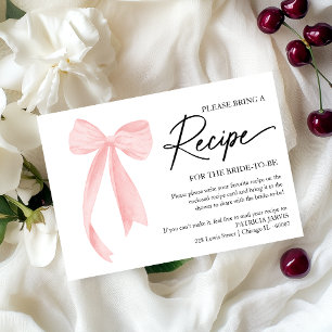 Invitation Bow Fête des mariées Rose Bow, Boîtier de la deman