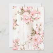 Invitation Bow Floral Fancy ONE Girl 1er anniversaire (Dos)