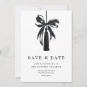 Invitation Bow Graduation Save the Date High School College (Devant)