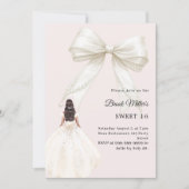 Invitation Bow ivory dress blush pink luxury Sweet 16 (Devant)
