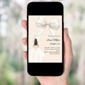Invitation Bow ivory dress champagne gold luxury Sweet 16