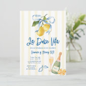 Invitation Bow La Dolce Vita 30th Lemon Citrus Birthday Party (Debout devant)