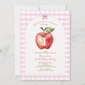 Invitation Bow La pomme de notre baby shower oculaire invitat (Devant)