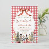 Invitation Bow Land of Sweets Anniversaire Casse-noix 1er En (Debout devant)