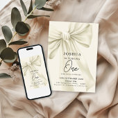 Invitation Bow neutre 1er anniversaire