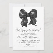 Invitation Bow noir et blanc 40e anniversaire (Devant)