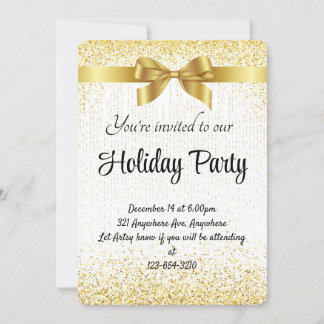 Invitation Bow Or & Sparkings