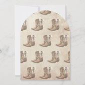 Invitation Bow ou Boots boho rustique Genre révéler la fête (Dos)