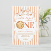 Invitation Bow Our Little Cutie Pie Fall Stripes 1er Annivers (Debout devant)