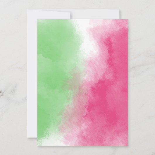 Invitation Bow pink & green Magical Witch Birthday (Dos)