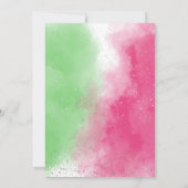 Invitation Bow pink & green Magical Witchy Birthday (Dos)