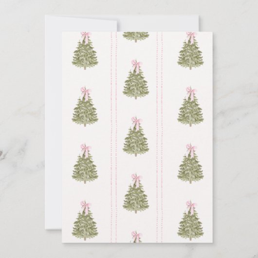 Invitation Bow Pink Tree Baby C'est du Baby shower froid (Dos)