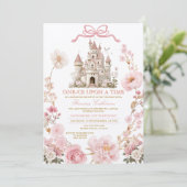 Invitation Bow Princess ONE-CE Upon a time birthday Castle (Debout devant)