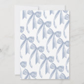 Invitation Bow Quelque Chose De Bleu Avant De Faire Bow Fête  (Dos)