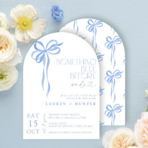 Invitation Bow Quelque Chose De Bleu Avant De Faire Couple