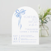 Invitation Bow Quelque Chose De Bleu Avant De Faire Couple (Debout devant)