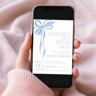 Invitation Bow Quelque Chose De Bleu Avant De Faire Fête des 