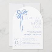Invitation Bow Quelque Chose De Bleu Avant De Faire Fête des (Devant)
