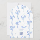 Invitation Bow Quelque Chose De Bleu Avant De Faire Fête des (Dos)