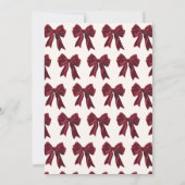 Invitation Bow Red Velvet Bow Élégante fête de Noël (Dos)