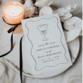 Invitation Bow Ribbon Élégant Moderne Enregistrer La Date